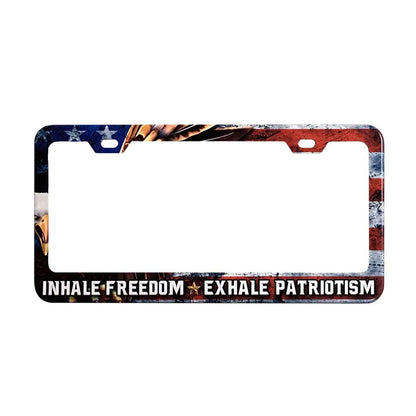 Inhale Freedom License Plate Frame